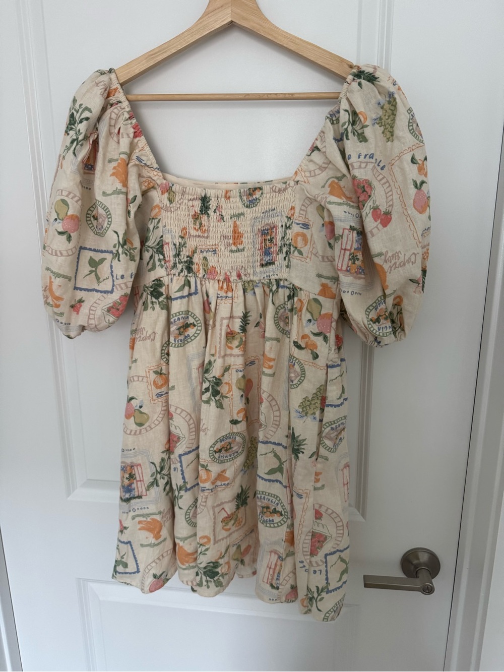 Abercrombie & Fitch Emerson Linen puff sleeve mini Dresses - Picture 6 of 7